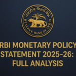 भारतीय रिज़र्व बैंक की मौद्रिक नीति वक्तव्य 2025–26: विस्तृत विश्लेषण