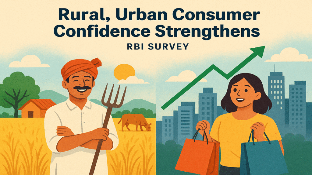 ग्रामीण और शहरी उपभोक्ता विश्वास में बढ़ोतरी: आरबीआई सर्वेक्षण के संकेत