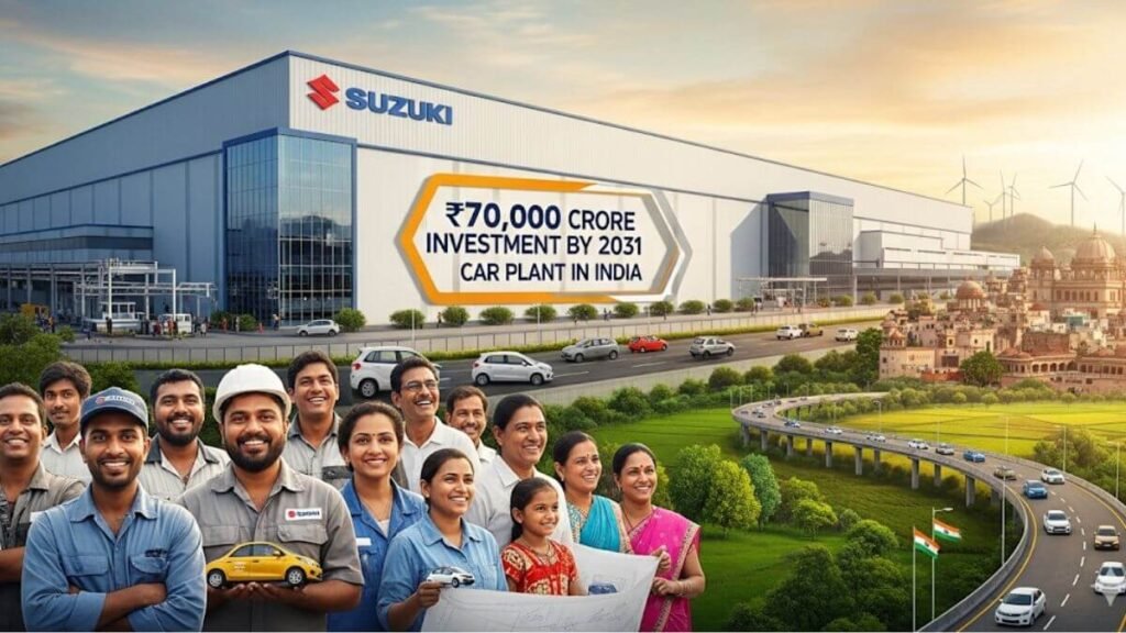 सुजुकी का बड़ा ऐलान: 2031 तक भारत में ₹70,000 करोड़ का निवेश, EV और ग्रीन मोबिलिटी पर ज़ोर