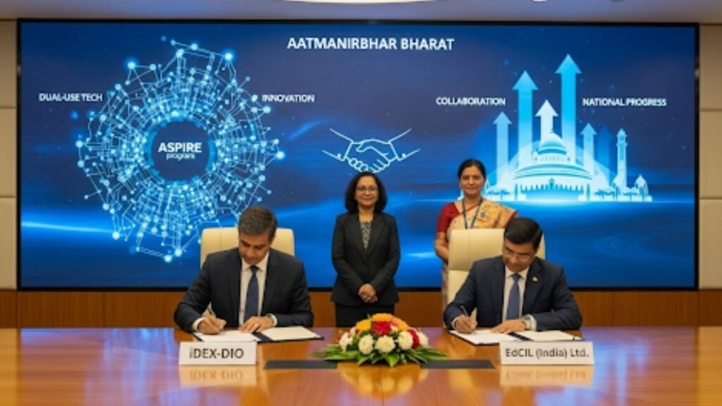 iDEX-DIO और EdCIL ने मिलकर ASPIRE कार्यक्रम शुरू किया, रक्षा क्षेत्र में स्टार्टअप्स को मिलेगा बढ़ावा