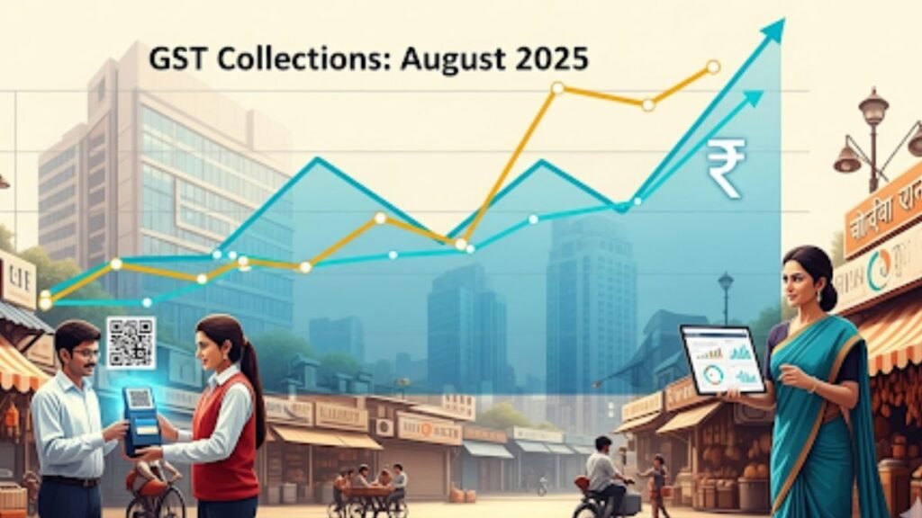 अगस्त 2025 में भारत का जीएसटी संग्रह बढ़कर ₹1.86 लाख करोड़ के नए स्तर