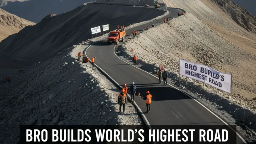 BRO ने 19,400 फीट की ऊंचाई पर बनाई दुनिया की सबसे ऊंची सड़क