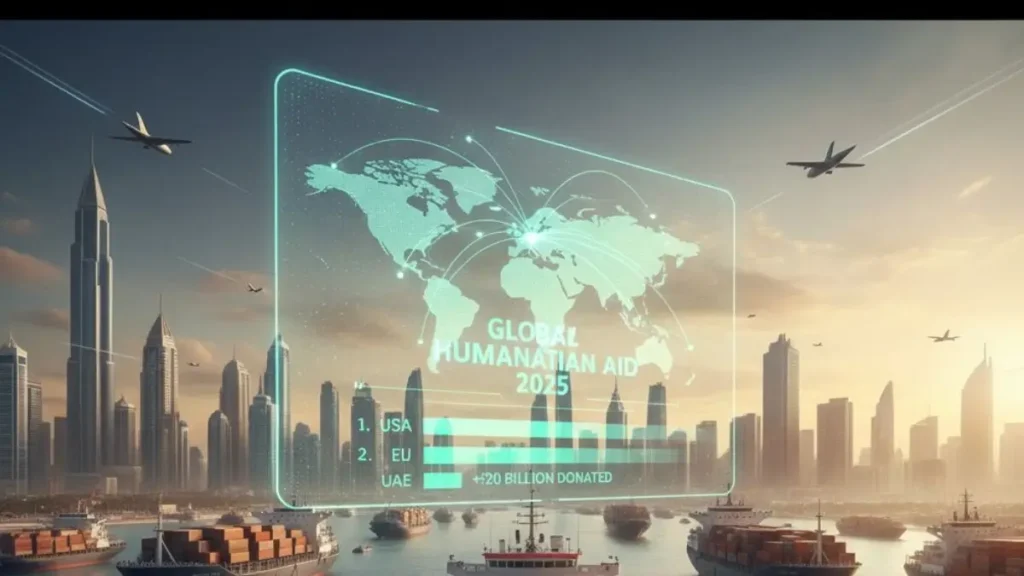 AE 2025 में दुनिया का तीसरा सबसे बड़ा मानवीय दानदाता बनने की ओर अग्रसर है।
