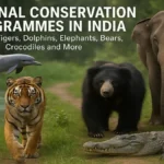 राष्ट्रीय संरक्षण कार्यक्रम: भारत में बाघ, डॉल्फ़िन, हाथी, भालू, मगरमच्छ आदि के संरक्षण हेतु